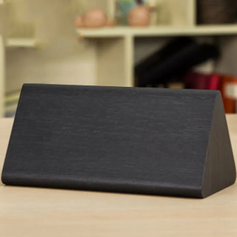 LED Wood Grain Alarm Clock Temperature Humidity Triangle-Shape Desktop Table Clocks Bedroom Home Décor | Дом и сад