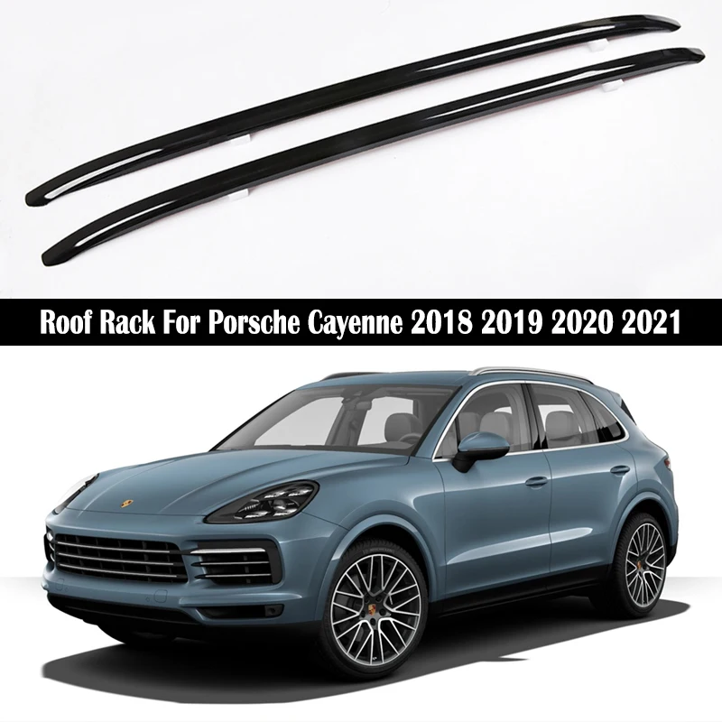 Auto Sul Tetto Rack Per Porsche Cayenne 2018-2021 Rails Bar Portapacchi bar top Cross Bar Rack Ferroviarie Scatole in Lega di alluminio