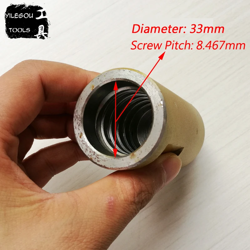 Алмазный адаптер для дрели m22. Выходное расстояние резьбы вала алмазной 8 467 мм.