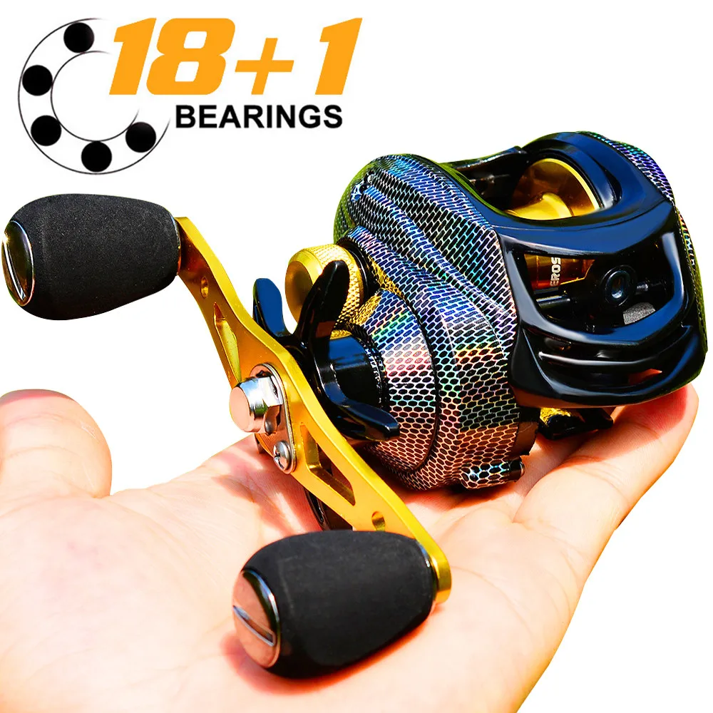 Baitcasting Reel 184g/6.49oz Ultralight Casting Smooth Metal Fishing with Deep or Shallow Spool for Bass | Спорт и развлечения