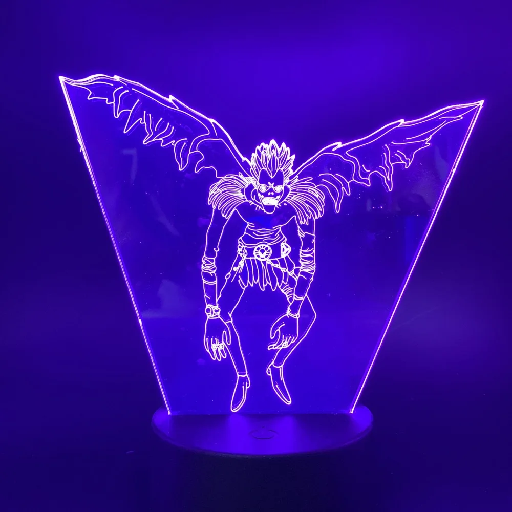 DEATH NOTE 3D Night Lights LED Ryuk Anime Manga Colorful Collective Lampara Table Desk Lamp RGB Visual Lighting Bedroom Decor led night light