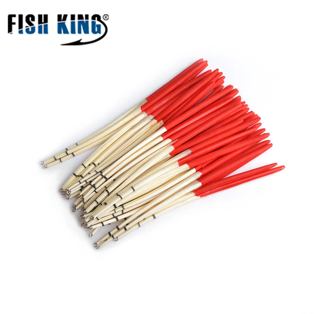 

FISH KING, 10 шт./лот, 2 цвета, поплавок с павлиньими перьями, Жесткий хвост, поплавок для рыбалки, непластический с кольцами, для рыбалки