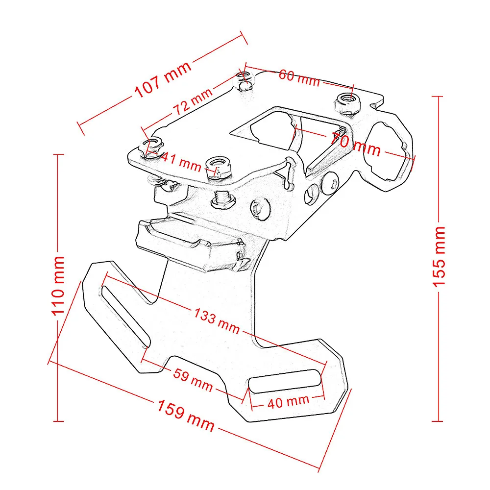 Аксессуары для Kawasaki Z900 Z 900 2017 2018 2019 держатель номерного знака Moto Tail Tidy Fender