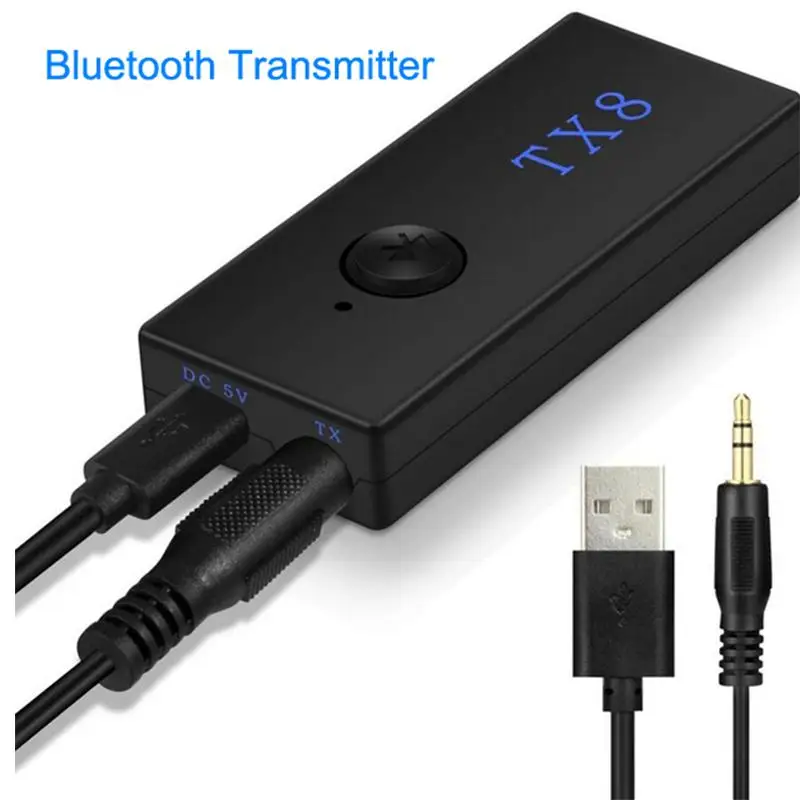 TX8 беспроводной Bluetooth передатчик приемник адаптер стерео аудио музыкальный 3 5 мм 2