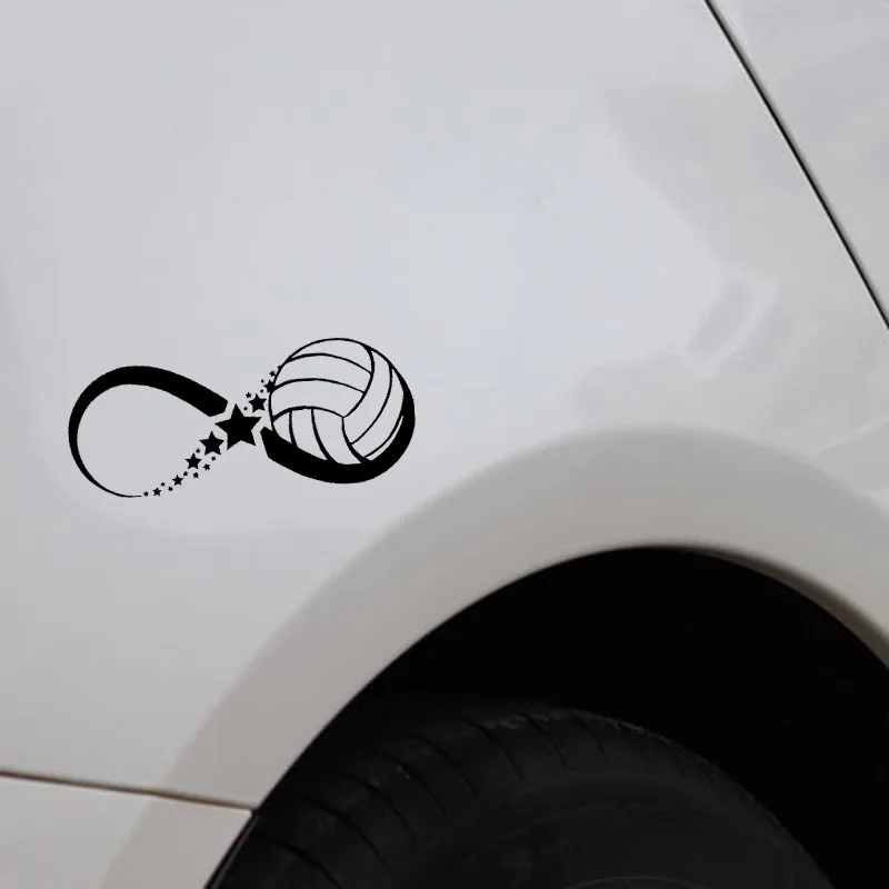 

Car Sticker Star Car Sticker Volleyball Black/silver PVC Decal 14.4cm * 6.2cm