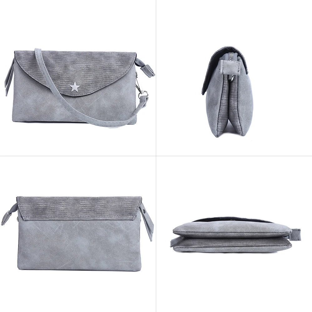 KUINIU Клатчи из искусственной кожи с рисунком звезды женские сумки через плечо 2019