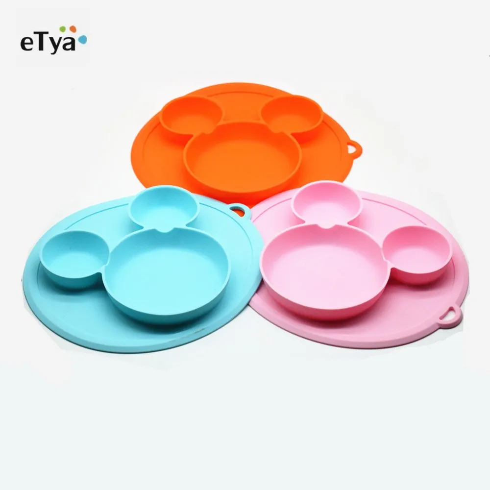 

Детская силиконовая тарелка с присоской, Детские миски, детские блюда для кормления, посуда, контейнер для еды, тарелка для детей, подставка ...