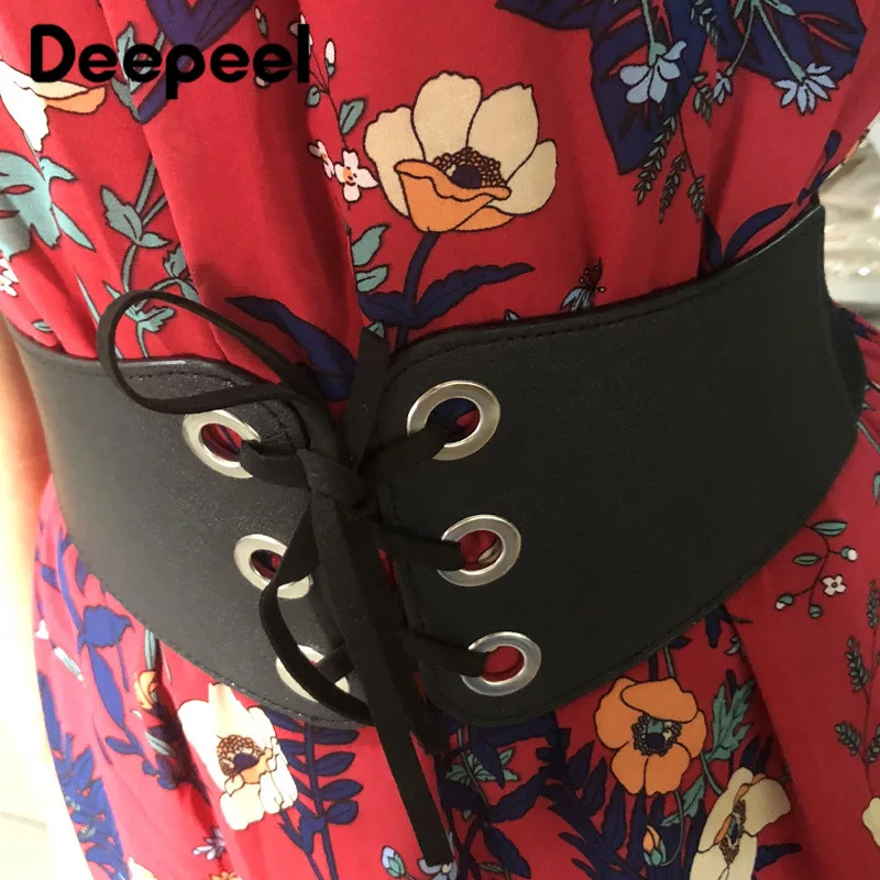 Deepeel 1 шт. 65 см искусственная кожа Эластичная лента широкие пояса Женская рубашка