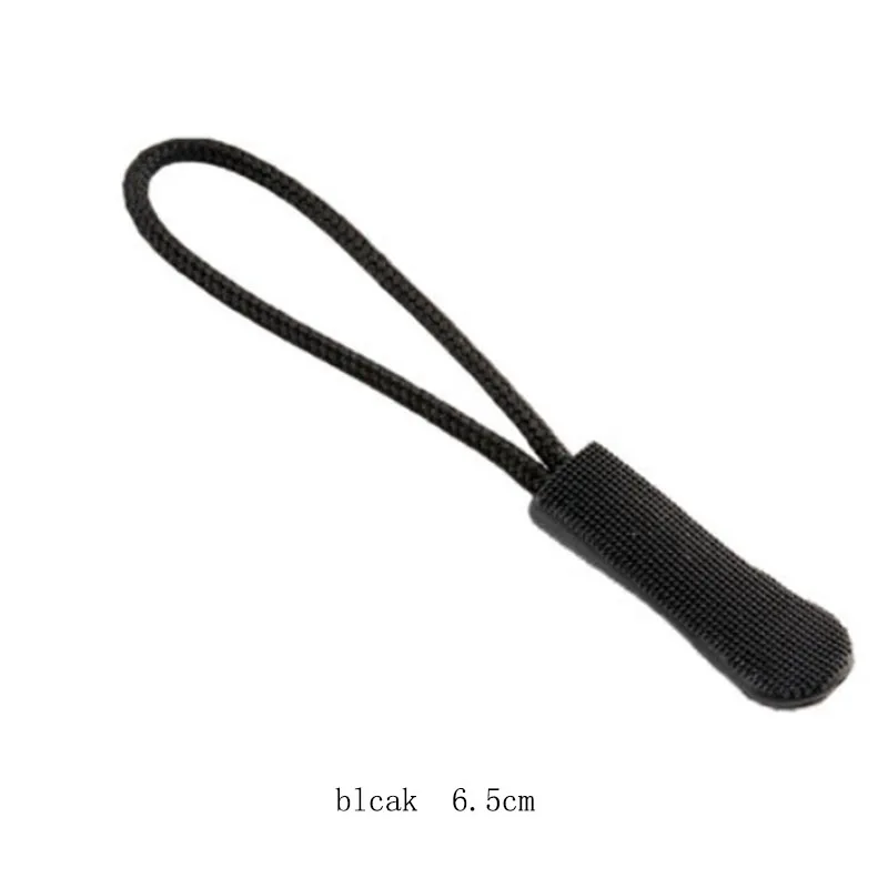 Black Рюкзак одежда резиновая молния Веревка концы застежка-молния Пряжка для принадлежности для одежды/сумок 5 шт - Цвет: Black
