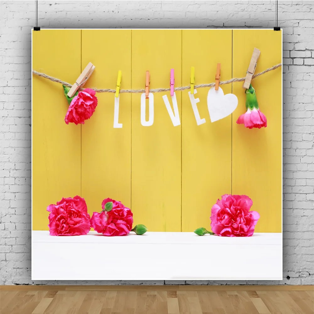 

Bright Yellow Theme Rose Love Background Portrait Photography Wedding Party Photozone Decors Backdrops Studio Accessories