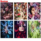 Алмазная картина 5D с изображением цветов, красоты, квадратныхкруглых страз, фантазия, вышивка стразами девушка, вышивка крестом, мозаичный Декор