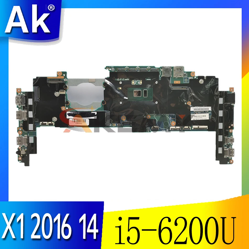 

00JT802 00JT806 448.04P15.002M для lenovo thinkpad X1 2016 14-дюймовый ноутбук материнская плата SR2EY i5-6200U бортовой процессор Intel HD 520