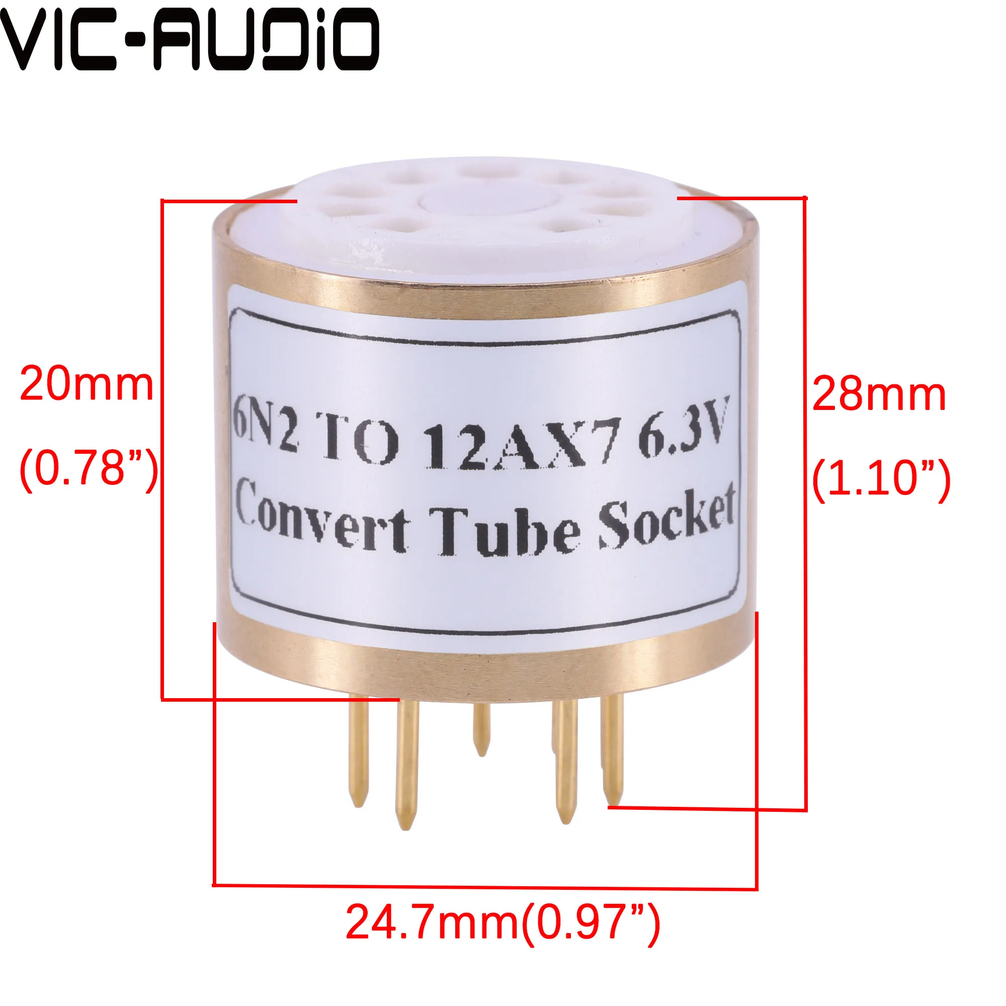 1 шт. 6N6 6922 6N2 верхний к 12AX7 ECC83 12AX7B 6 3 в нижний DIY звуковая вакуумная трубка адаптер