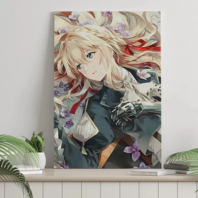

Violet Evergarden Anime Girl Poster Painting Home Decor Canvas Wall Art Prints Picture Modular Modern Bedroom Bedside Background