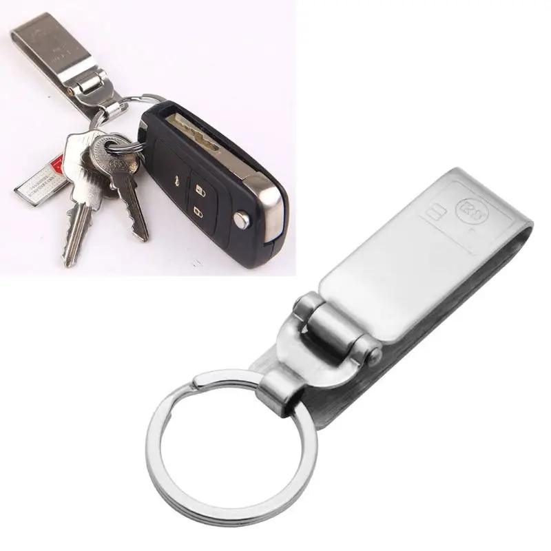 

Anti-Lost Heavy Duty Stainless Steel Belt Key Holder Key-Clip Detachable Keyrings for Keys Belt Keychain Men Jewelry HX6F