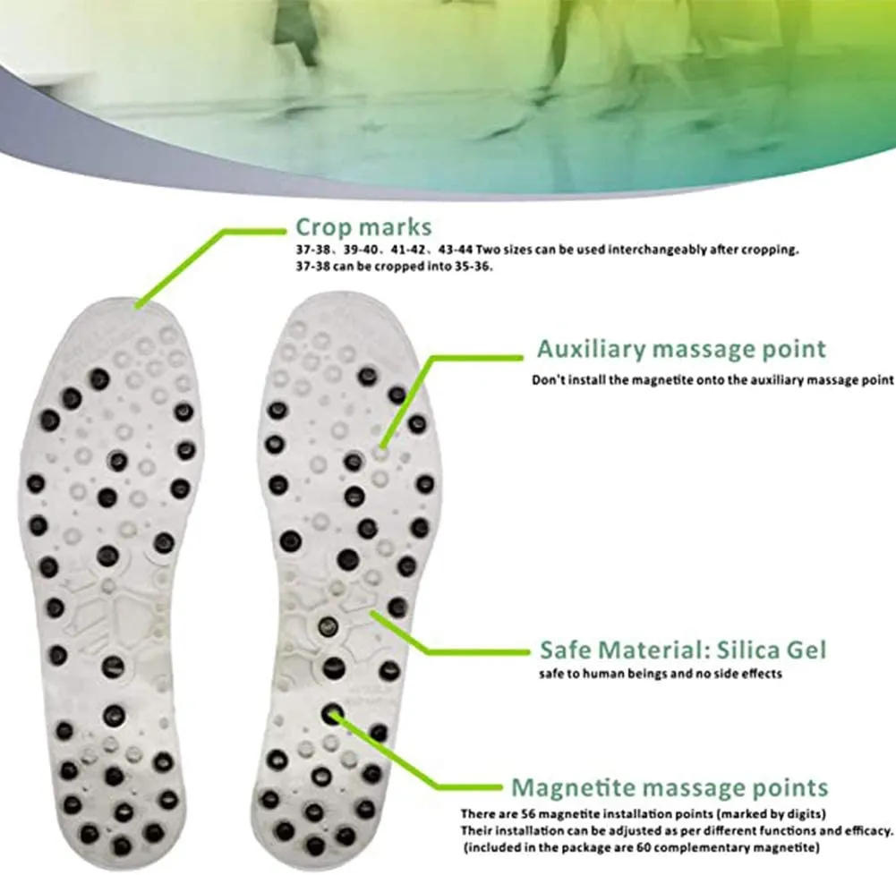Магнитные массажные стельки для ухода за ногами подошвенный кровотечения