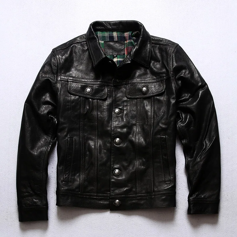 

F21 прочтите описание! Азиатский размер супер натуральная козья кожа 507XX куртка