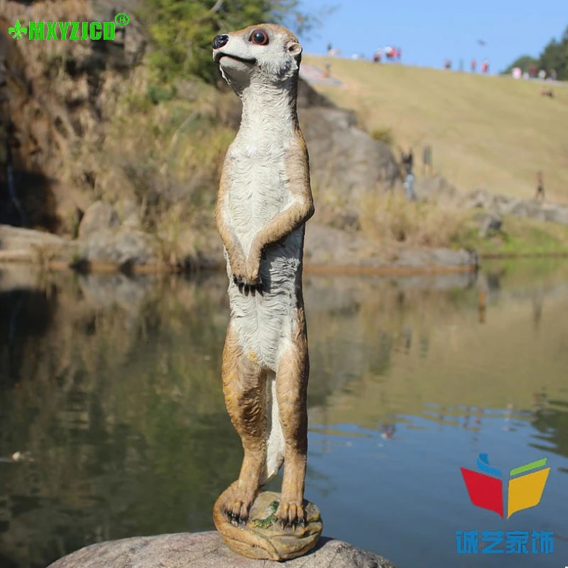 Садовые украшения из смолы Mongoose скульптура для животных украшение дома