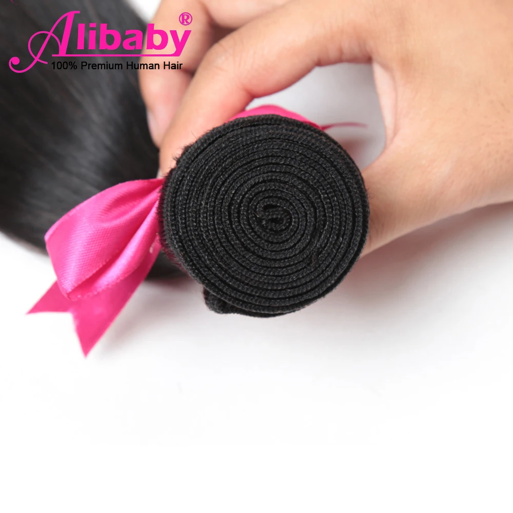 Alibaby Малазийские Волосы пряди прямые волосы можно купить 1/3/4 шт. Remy 100%
