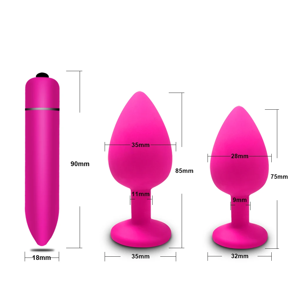 Beginner Silicone Anal Plug Butt Prostate Massager Gay Product Mini Erotic Bullet Vibrator Sex Toys for Women Men Adult 18 | Красота и