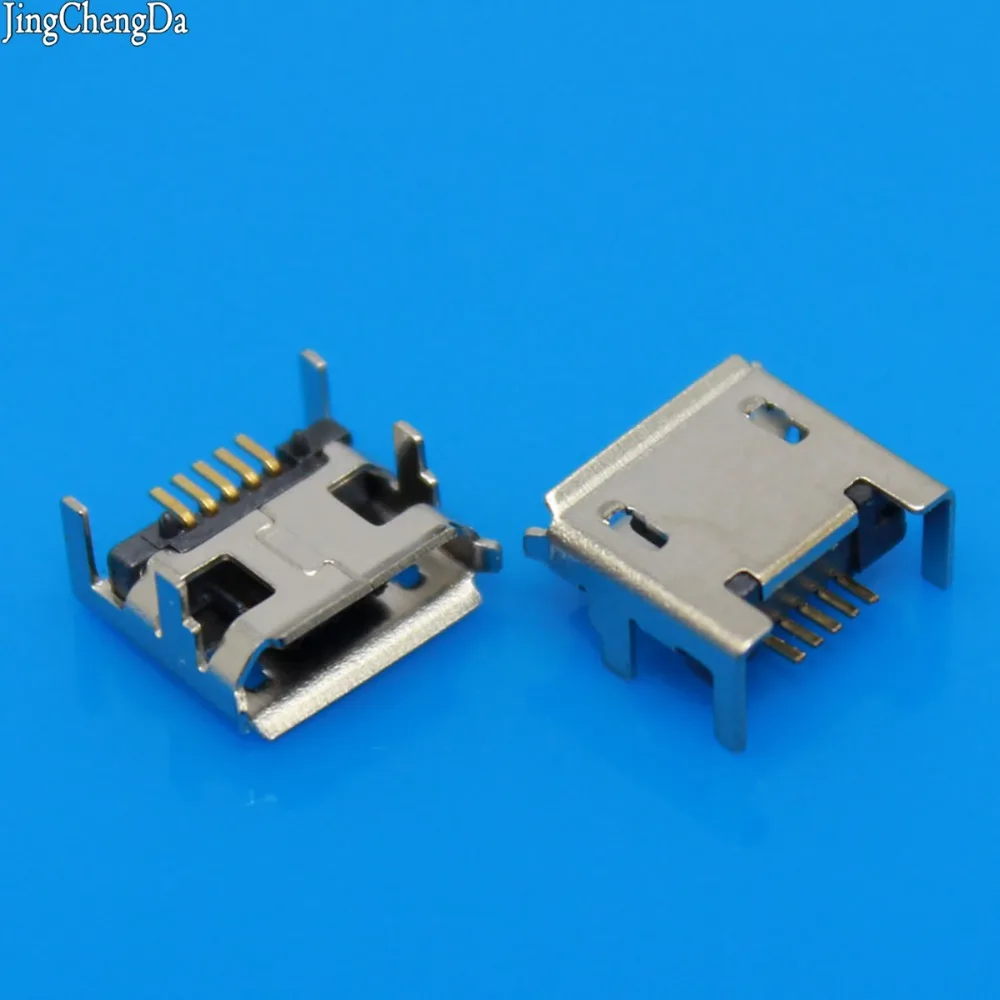 Разъем JCD Micro USB 5 контактный разъем для сиденья usb Четыре ножки 5P вставляемая