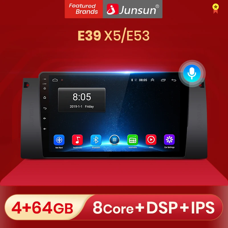Junsun V1 pro 2G + 32G для 5 серии E39 Android 10 X5 E53 автомобиль радио мультимедиа видео плеер