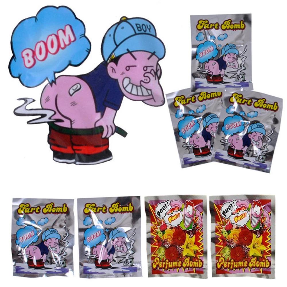 10Pcs  Funny Fart Bomb Bags Bombs Smelly Stink Bomb Novelty Gag Toys Practical Jokes Fool Toy Gag Joke Tricky Toy Summer New