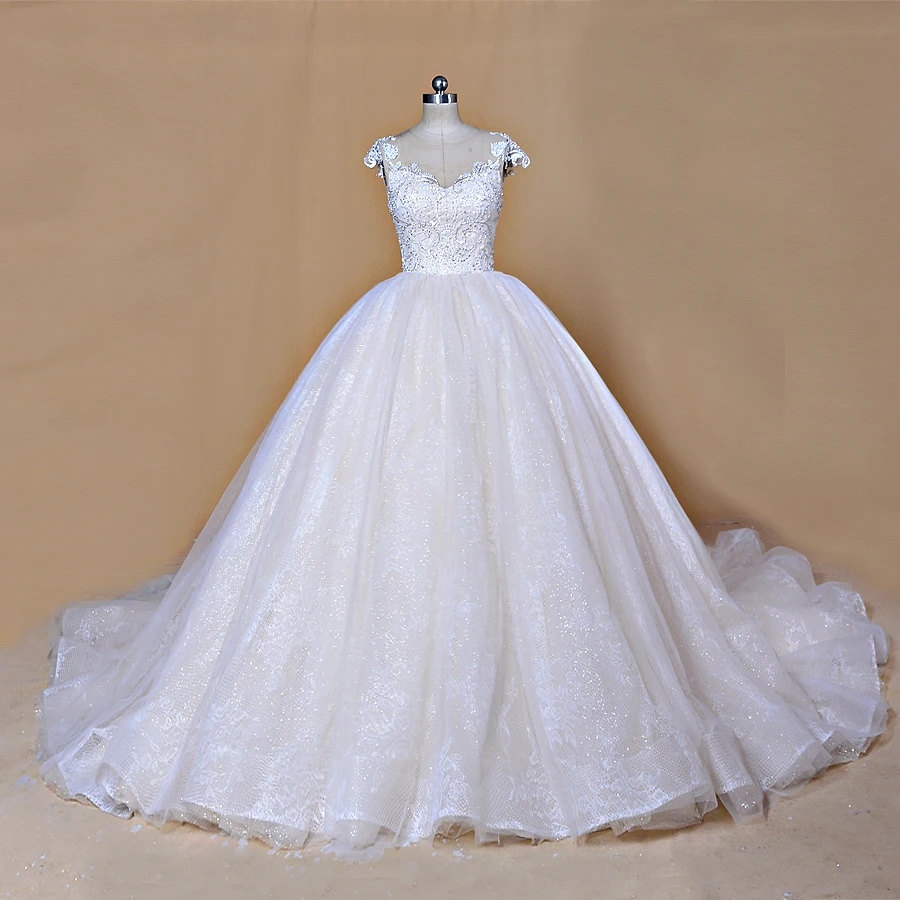 Свадебное платье с коротким рукавом свадебное из Дубаи Прямая поставка фабрики