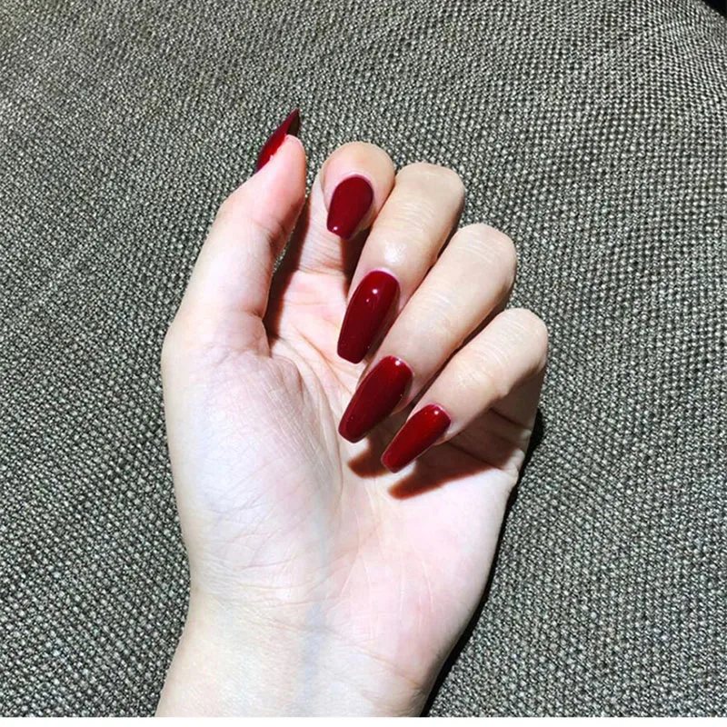 Накладные ногти Nusx сверхдлинные для девочек и женщин искусственные дизайна