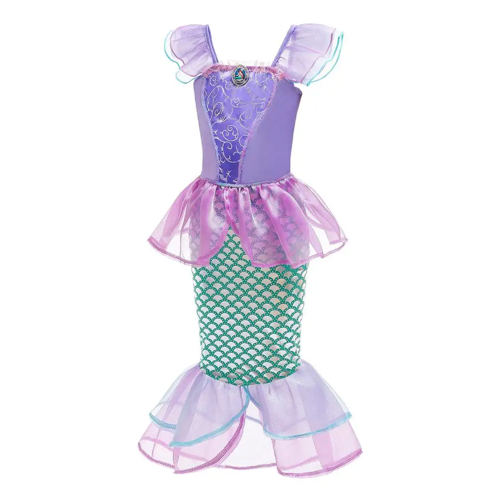 new little kids girl mermaid costume sequins party dress halloween purim christmas dress up free global shipping