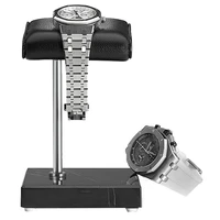 black marble base watch stand silver color metal rod belt watch display props bracelet stand jewelry placement stand