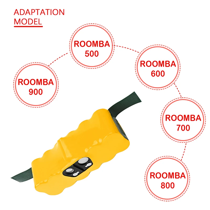 Запасной аккумулятор для пылесоса iRobot Roomba 14 4 3800 500 600 700 800 785 530 560|Перезаряжаемые