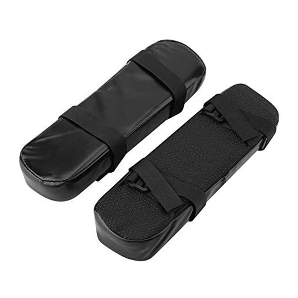 

1 Pair of Memory Foam Armrest Pads Soft Office Chair Elbow Supporting PU Leather Cushion