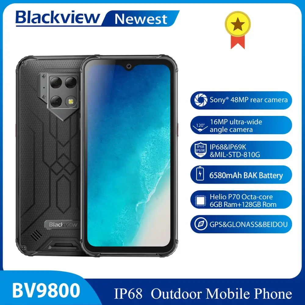 Blackview IP68 водонепроницаемый смартфон с 5 7 дюймовым дисплеем процессором Helio P70 ОЗУ 6