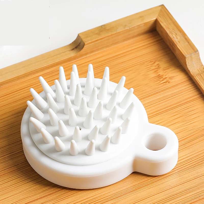 

White Silicone Comb Head Massager Magic Shampoo Massage Comb Bath Brush Washing Comb Shower Head Hair Massager Wide Tooth
