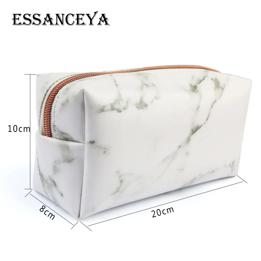 ESSANCEYA, стиль, модная сумка для макияжа, Мраморная, многофункциональная Сумочка, косметичка для путешествий, косметичка, пенал, чехол