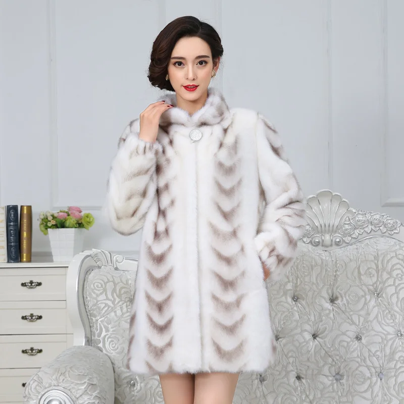 Fur quality Real Mink Superior Coat 2020 Winter Women China Full Sleeve Thick Warm Long Genuine Natural Coats Plus size 3xl | Женская