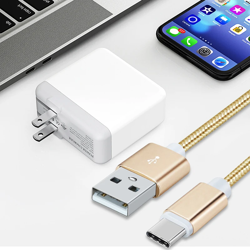 Shuliancable USB Type C Cable braided Data Fast Charger Cable For Samsung Xiaomi Redmi Note 7 Mi 9t USB-C Cabo Wire 1m 1.5m 2m