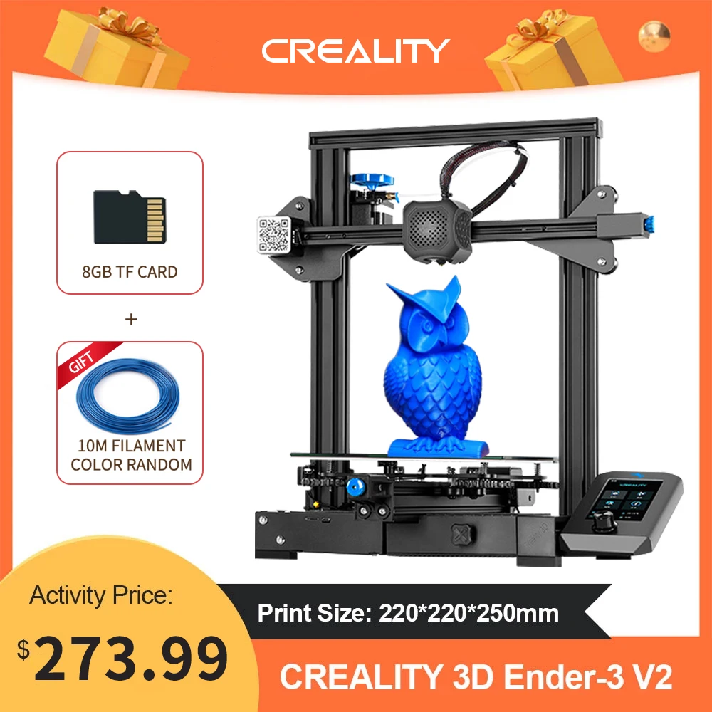 3D принтер Ender 3 V2 Slilent материнская плата TMC2208Stepper Drivers новый пользовательский