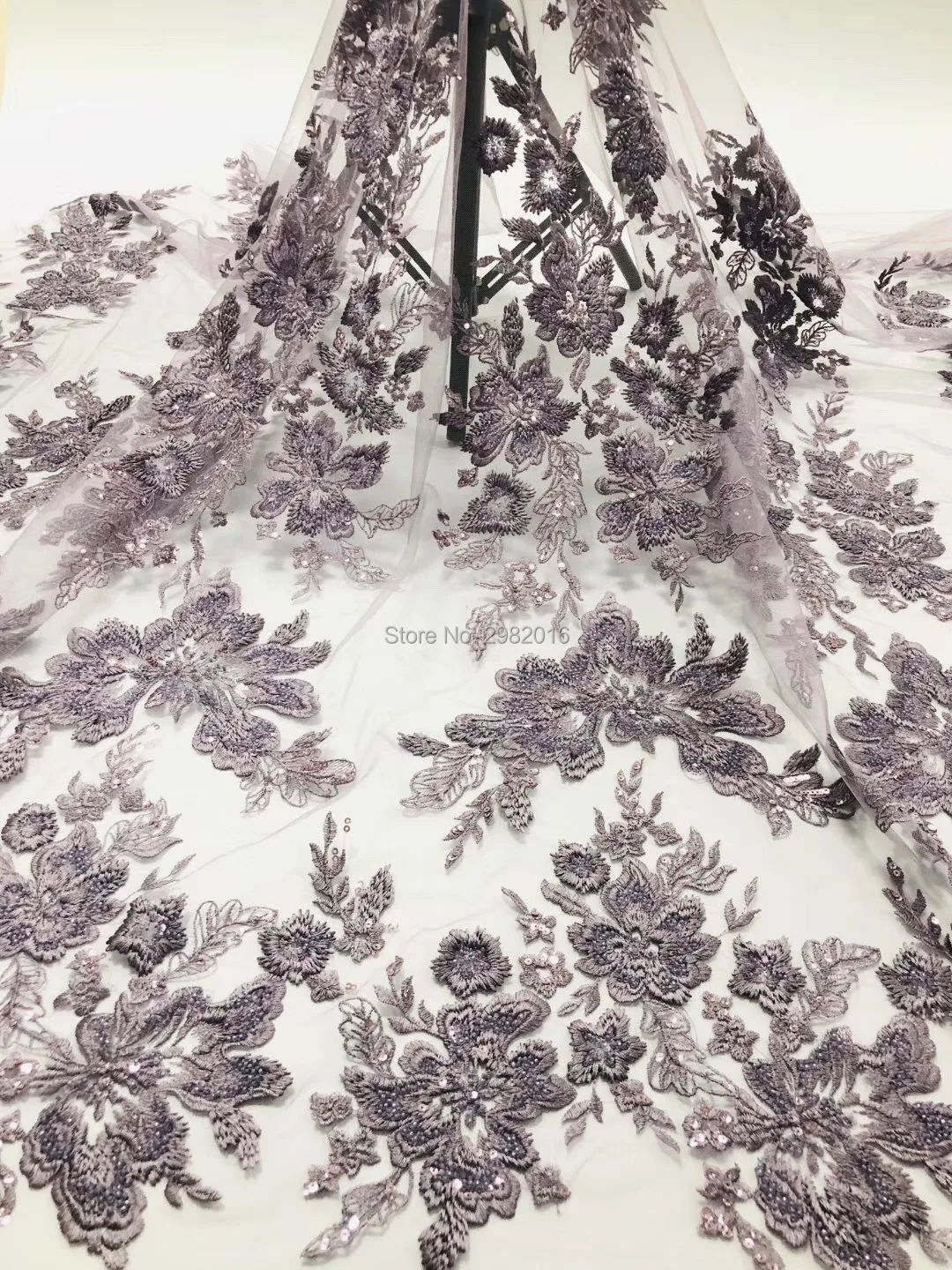 Кружевное французское свадебное платье ручной работы с бисером белая вышивка из