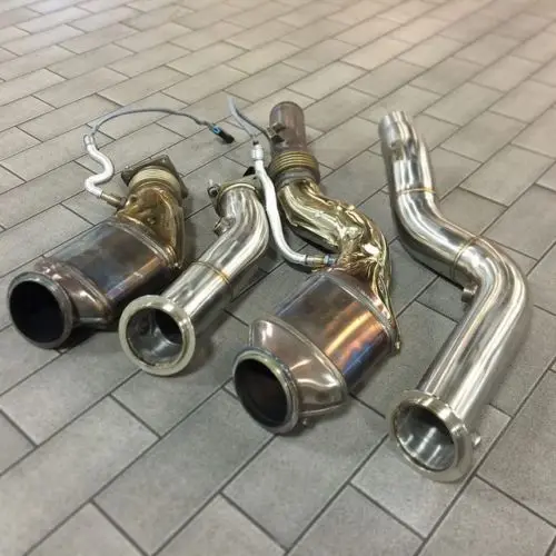 3 дюймовый catless турбо вниз трубы выхлопной для bmw f80 f82 m2c m3 m4 s55 0 t двигателя|pipe| |
