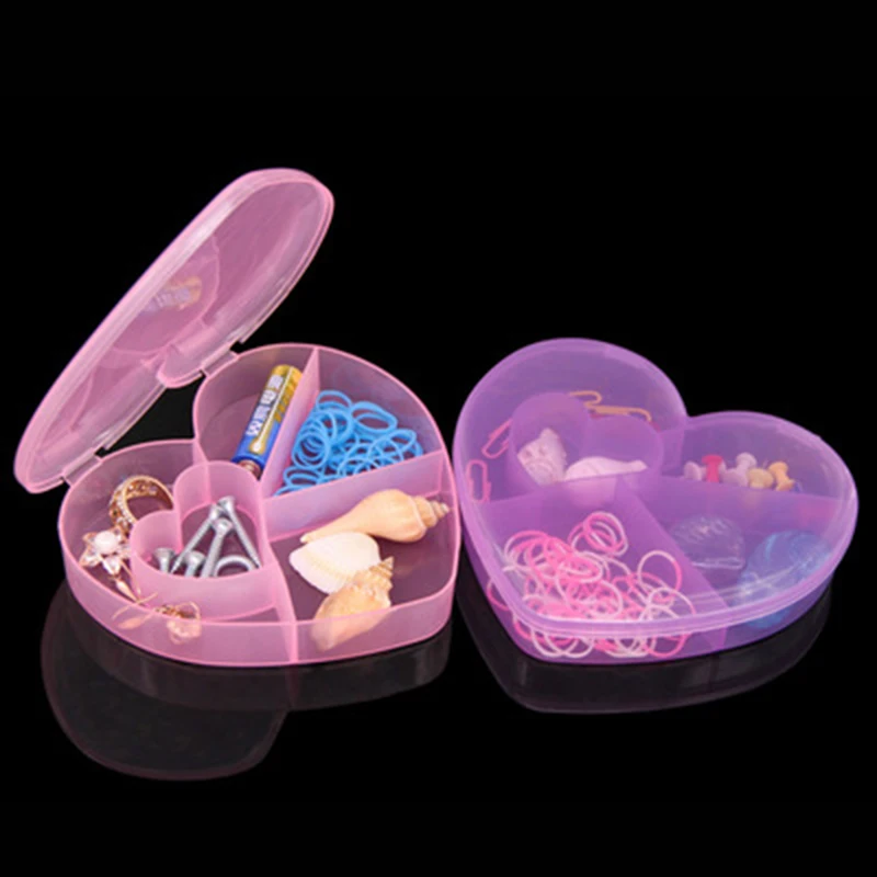 Любовь в форме сердца пластиковая коробка с крышкой ювелирные изделия резиновый