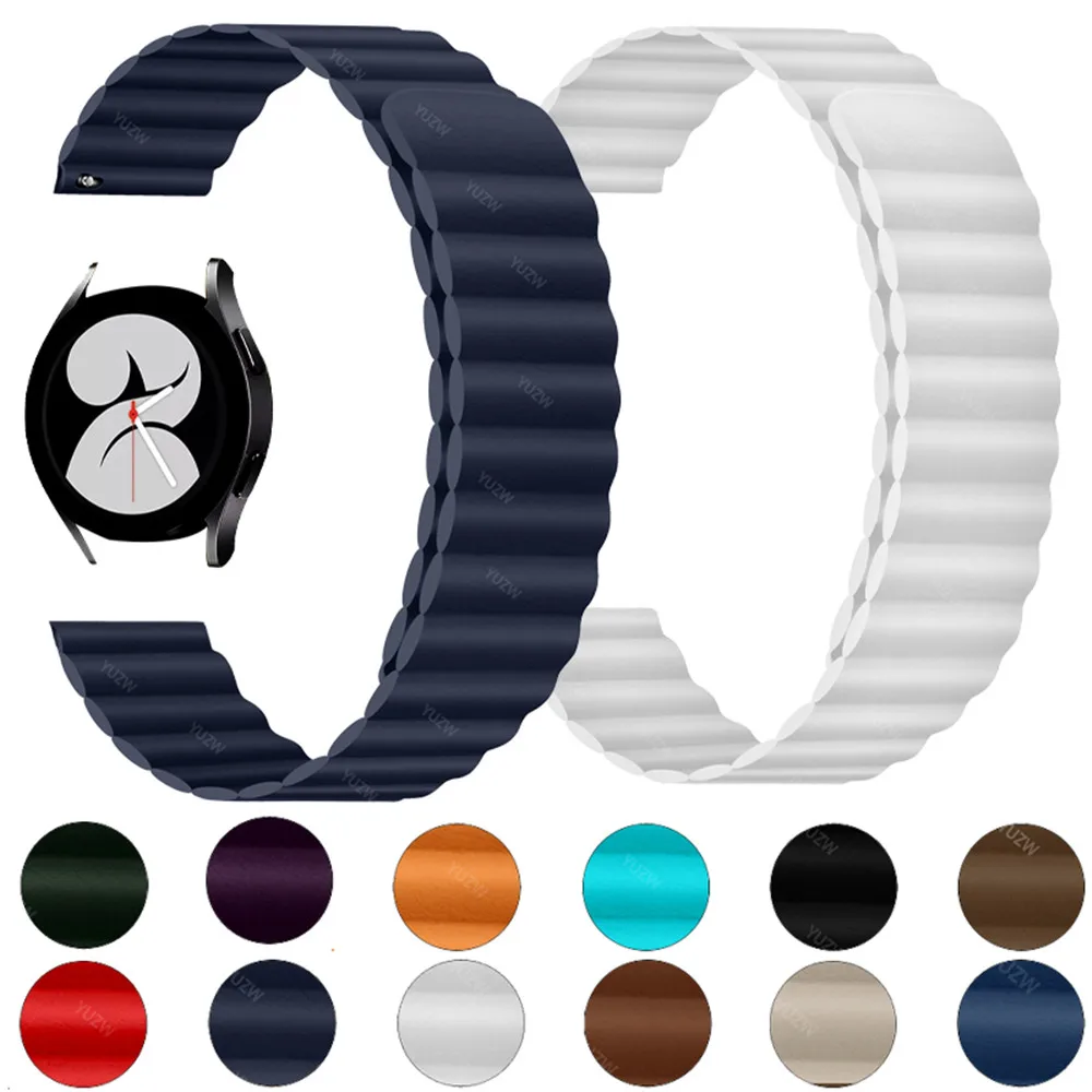 

20mm 22mm Magnetic Loop Strap for Samsung Galaxy Watch 4 Classic Band 46mm 42mm 44mm 40mm Active 2 3 Leather Bracelet Wristbands