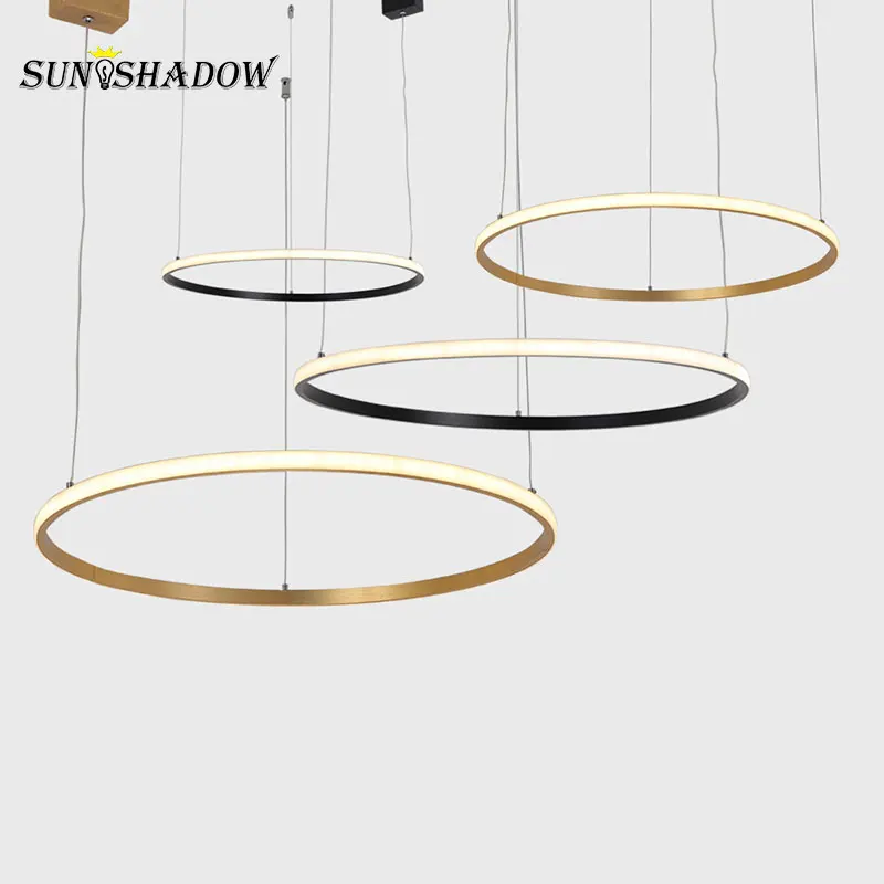 Gold&ampBlack Led Pendant Light Indoor Lighting Modern Ceiling Lamp For Living room Dining Kitchen Bedroom HangingLamp | Освещение
