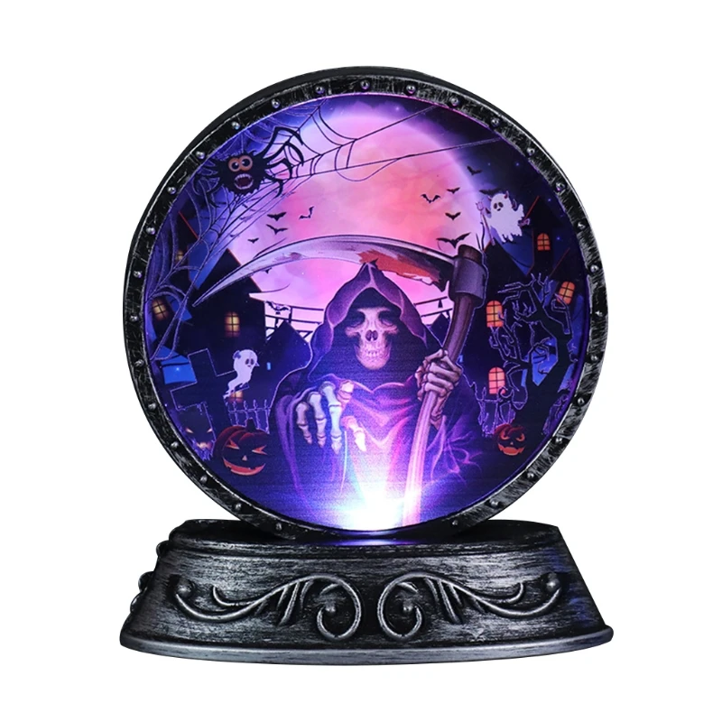 

Pumpkin Lantern Night Light Sculpture Decoration Props for Halloween Ornament 87HA