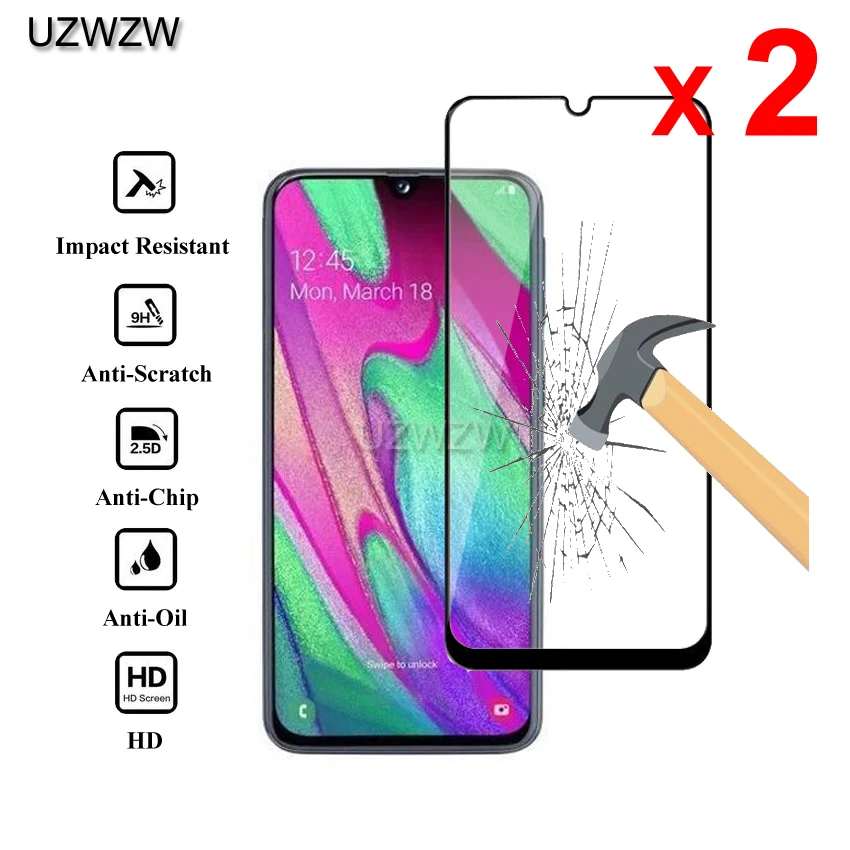 2 шт закаленное стекло для samsung Galaxy A40 полное покрытие 0,26 мм экран защитное закаленное стекло для samsung Galaxy A40 стекло