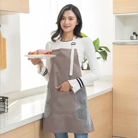 household cleaning appliances korean style adult apron water proof oil with hand drying patches