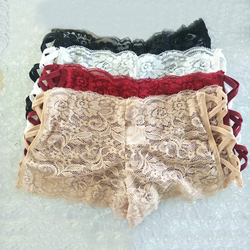 

Summer Thin Lace Boyshorts Panties Underwear Women See Through Comfortable Women Female Intimates Boxers Sexy Underwear Women