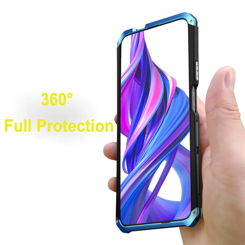Противоударный металлический бронированный чехол для huawei Honor 9X Pro, металлический алюминиевый жесткий чехол из поликарбоната, чехол для huawei Honor 9X, чехол Coques