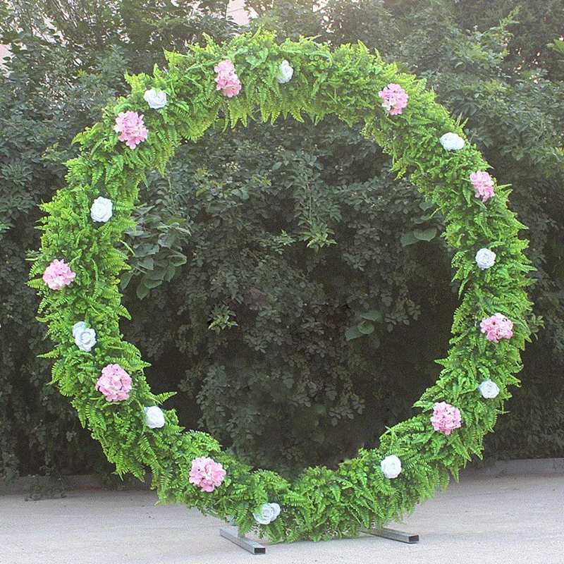 

Wedding Arch Round Metal Arch Party Decoration Road Leads Flower Door Backdrop Frame Stand Wedding Decor Props